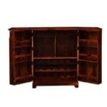 Solid Wood Bar Cabinet in Honey Oak Finish - image 6