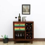 Solid Wood Bar Cabinet in Multi Color