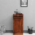 Syrna Solid Wood Bar Cabinet In Honey