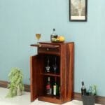 Syrna Solid Wood Bar Cabinet In Honey - image 3