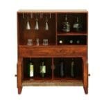 Lima Solid Wood Bar Cabinet Color Honey Oak - image 3
