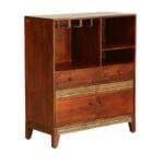 Lima Solid Wood Bar Cabinet Color Honey Oak - image 4