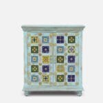 Finley Solid Wood Bar Cabinet In Distress Finish - image 2