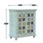 Finley Solid Wood Bar Cabinet In Distress Finish - image 3