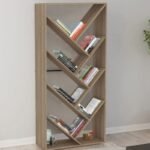 Book Shelf Cum Display Unit in Brown Finish