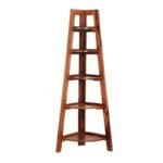 Display Unit Cum Corner Shelf In Honey Finish - image 3