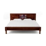 Solid Wood King Size Bed In Honey Oak Finish - image 3