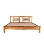 Woody Solid Wood King Size Bed in Natural Wood Finish - image 3