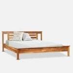 Woody Solid Wood King Size Bed in Natural Wood Finish - image 2