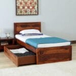 Nuevo Solid Wood Single Bed With Storage - image 2