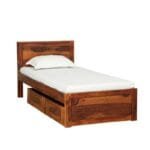 Nuevo Solid Wood Single Bed With Storage - image 3