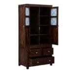 Solid Wood 2 Door Wardrobe Color Provincial Teak Finish - image 4