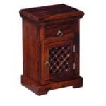 Krisa Solid Wood Bedside Cabinet In Honey Oak Finish - image 3