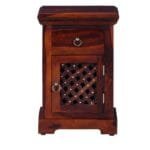 Krisa Solid Wood Bedside Cabinet In Honey Oak Finish - image 6