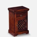 Krisa Solid Wood Bedside Cabinet In Honey Oak Finish - image 2
