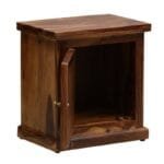 Solid Wood Lhs Door Bedside Table In Provincial Teak Finish - image 3