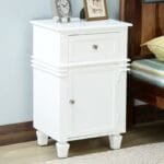 Landis Solid Wood Bedside Cabinet In White Finish