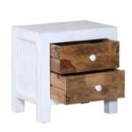 Verona Solid Wood Bedside Chest In Distress Finish - image 3