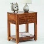 Nuevo Solid Wood Bedside In Honey Oak Finish