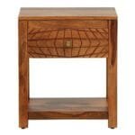 Nuevo Solid Wood Bedside In Honey Oak Finish - image 3