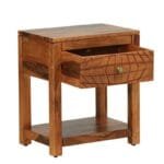 Nuevo Solid Wood Bedside In Honey Oak Finish - image 4