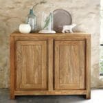 Solid Wood Voted Sideboard Stone Finish