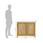 Solid Wood Voted Sideboard Stone Finish - image 3