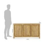 Solid Wood Voted Sideboard 3 Door Grand - image 3