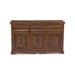 Solid Wood Brass Sideboard Color Honey Oak - image 5