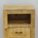 Bedside table solid mango wood 2 drawers - image 6