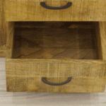 Bedside table solid mango wood 2 drawers - image 5