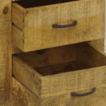 Bedside table solid mango wood 2 drawers - image 4