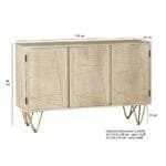 3 Door Large Light Mango Sideboard - image 5