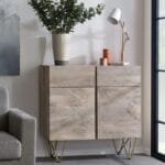 Small 2 Door Light Mango Sideboard