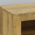 Bedside table solid mango wood 2 drawers - image 2