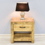 Bedside table solid mango wood - image 4