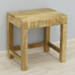 Stool solid mango wood - image 4