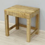 Stool solid mango wood - image 3