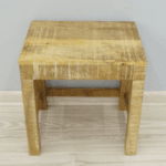 Stool solid mango wood - image 2