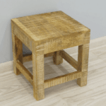 Stool solid mango wood - image 3