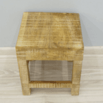 Stool solid mango wood - image 2