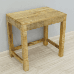Stool solid mango wood - image 2