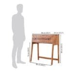 Solid Wood Study Table Honey Osk - image 5