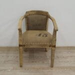 Chair upholstered seat backrest solid wood