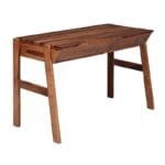Alexa Solidwood Study Table With 2 Drawer In Walnut Color - image 2