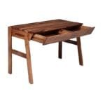 Alexa Solidwood Study Table With 2 Drawer In Walnut Color - image 4