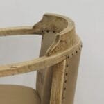 Chair upholstered seat backrest solid wood - image 6