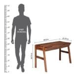 Alexa Solidwood Study Table With 2 Drawer In Walnut Color - image 5