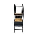 Iron Wooden Round Bookshelves Industrial Upcycled - image 4