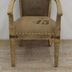 Chair upholstered seat backrest solid wood - image 3